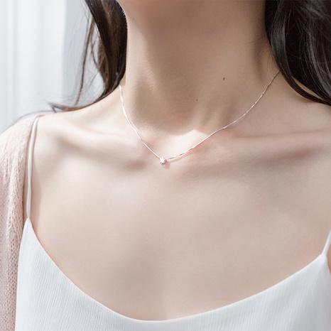 Korean fashion new simple star necklace female creative copper clavicle chain's discount tags