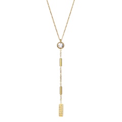 fashion necklace female tassel clavicle chain female simple titanium steel necklace