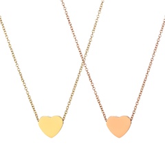 Peach Heart Necklace Female Titanium Steel Simple Personality Pendant Clavicle Chain