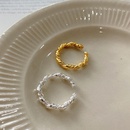 einfacher verdrehter feiner Kreis Kupfer offener Ring Grohandelpicture10