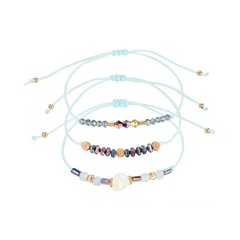 New Color Crystal Bracelet Woven Stacked Shell Tassel Butterfly Multilayer Bracelet Set