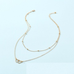 European and American fashion Heart to Heart Multilayer Clavicle Chain Necklace