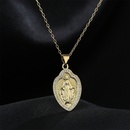 Kupfer mikroeingelegter Zirkon religiser Schmuck goldene Jungfrau Maria Halskette Grohandelpicture10