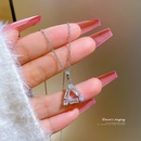 Titanium steel Geometric triangle full diamond zircon necklace female simple niche necklacepicture7