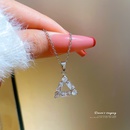 Titanium steel Geometric triangle full diamond zircon necklace female simple niche necklacepicture8