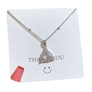 Titanium steel Geometric triangle full diamond zircon necklace female simple niche necklacepicture9