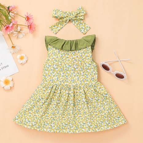 infant floral dress baby sleeveless printed dress's discount tags