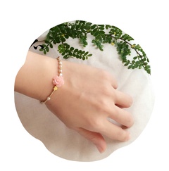 Korean bracelet fashion Korean crystal flower bracelet ladies copper bracelet