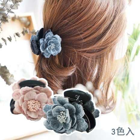 New fashion woolen cloth flower hair clip's discount tags