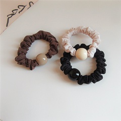 Korean simple beaded fabric rubber band hair scrunchies hair accessories