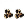Korean retro leopard pattern love earrings niche autumn and winter fashion temperament earringspicture9