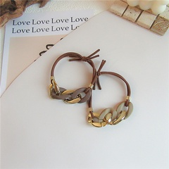 Geometric contrast color chain knotted rubber band Korea hair scrunchies hair accessories