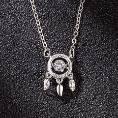 Korean dream catcher pendant copper necklace clavicle chain simple jewelry