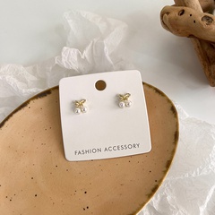 Cherry Stud Earrings Diamond Pearl Earrings Ear Jewelry