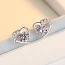 fashion jewelry Korean version of heartshaped amethyst earrings wholesalepicture6