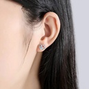 fashion jewelry Korean version of heartshaped amethyst earrings wholesalepicture9