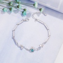 Bracelet en diamant bleu coren branche de fleur femelle bracelet en cristal bleu bijoux en cuivrepicture9
