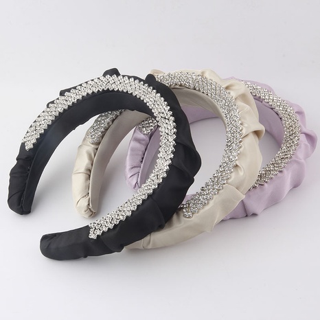 fashion light luxurious personality sponge silk fabric geometric headband NHWJ547280's discount tags