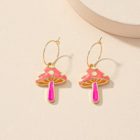 fashion dripping oil colorful mushroom earrings NHGU547461's discount tags