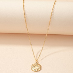 European and American personalized sunflower necklace female Korean diamond necklace
