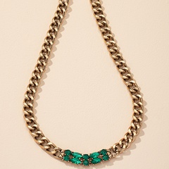 European and American retro diamond-studded thick chain necklace fashion jewelry women