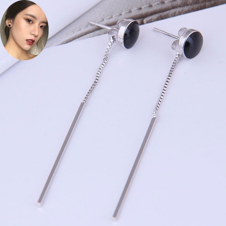 Korean fashion dripping oil tassel chain earrings NHSC555301's discount tags