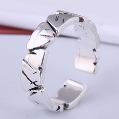 Korean fashion simple irregular carved open ring