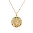 neue religise Schmuck goldene Jungfrau Maria Halskette Zirkon Halskette weiblich Grohandelpicture13