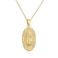 Kupfer mikroeingelegter Zirkon religiser Schmuck goldene Jungfrau Maria Halskette Grohandelpicture14
