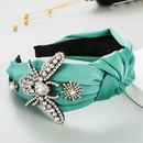 Korean fashion pure color fabric butterfly pearl hairband inlaid rhinestone temperament hair accessoriespicture14