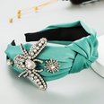 Korean fashion pure color fabric butterfly pearl hairband inlaid rhinestone temperament hair accessoriespicture15