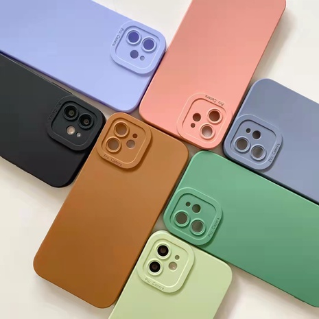 étui pour téléphone portable iphone tout compris à lentille de couleur unie simple NHKI550343's discount tags
