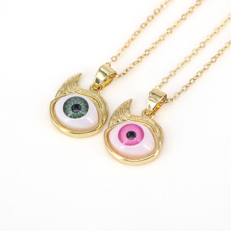 new creative retro Devil's eye pendant necklace NHWEI550471's discount tags