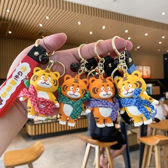 Creative tiger cartoon doll key chain lanyard cute couple key chain school bag pendant doll pendant wholesale