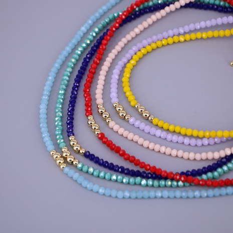 crystal beaded necklace clavicle chain 2022 color necklace's discount tags