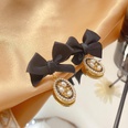Korean retro fabric bow pearl earrings temperament fashion earringspicture12