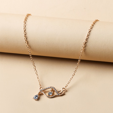 diamond hollow eyes pendant necklace's discount tags