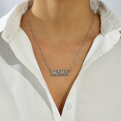 letter MAMA hollow pendant necklace