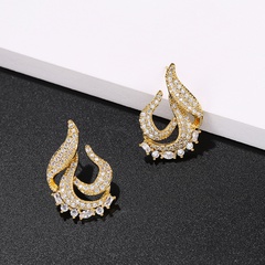fashion geometric exaggerated creative earrings fashion copper jewelry wholesale