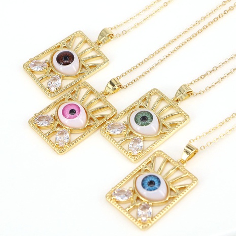 hip hop devil's eye diamond necklace evil eye pendant necklace  NHWEI550700's discount tags