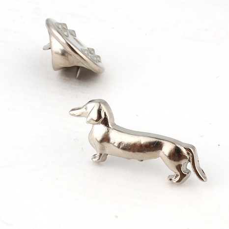 new retro puppy brooch cute dachshund dog animal collar pin jewelry's discount tags