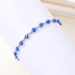 bracelet oeil de démon de personnalité de bracelet d'oeil turc bleu multiple simple rétro
