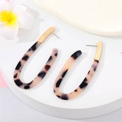 South Korea's new exaggerated personality leopard print acetate earrings wholesale