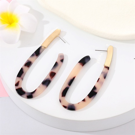 South Korea's new exaggerated personality leopard print acetate earrings wholesale's discount tags