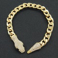 Fashion creative diamond snake head magnet alloy braceletpicture13