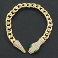 Bracelet en alliage d39aimant  tte de serpent en diamant cratif de modepicture15