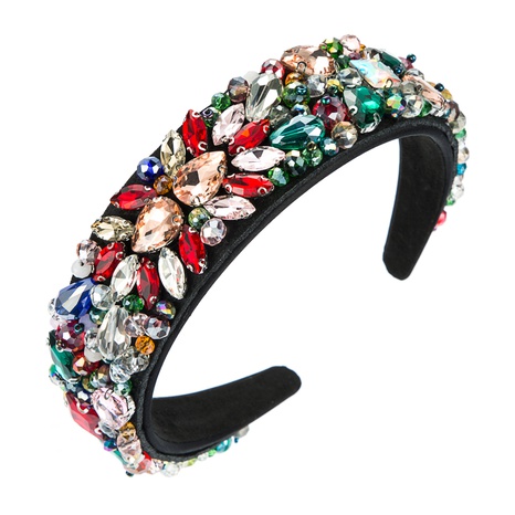 fashion temperament color crystal hand-sewn cloth headband  NHLN585043's discount tags