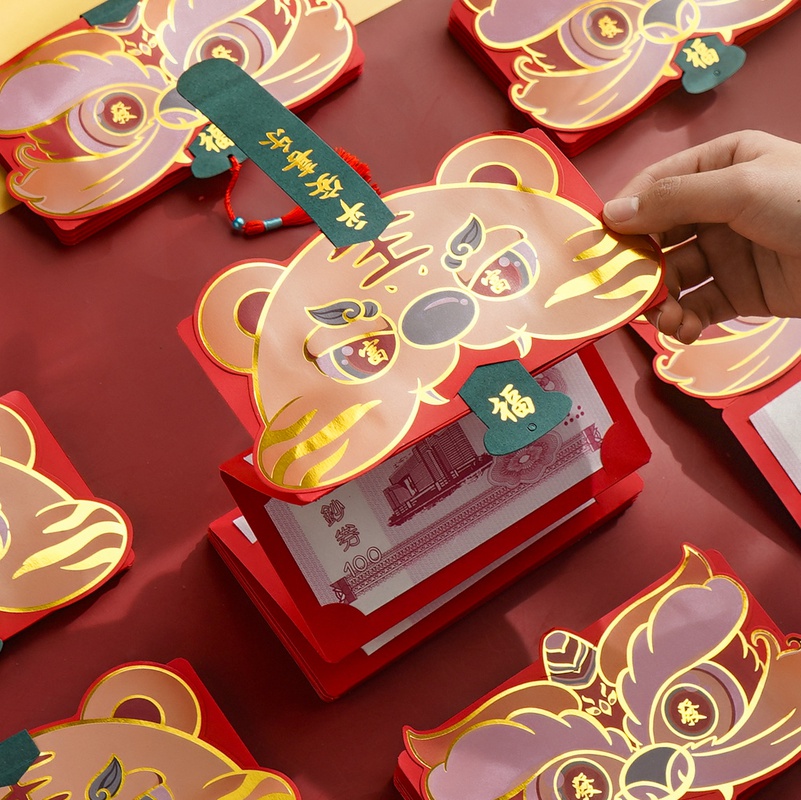 Creative Folding New Year Red Packets New 10 Card Slots Red Packets