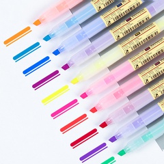 Bolígrafos de notas fluorescentes de moda, marcadores de teclas de trazos de color, bolígrafos intermitentes de color caramelo