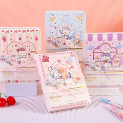 36K cute rabbit color page magnetic buckle cartoon notebook